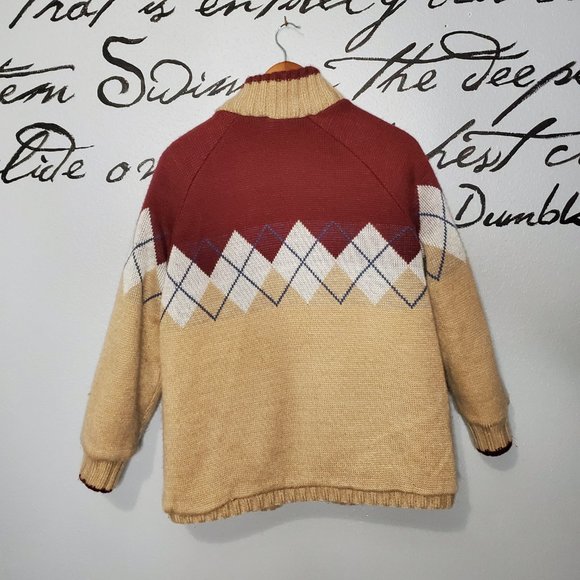 Vintage Reversible Puffer Jacket, Argile Sweater & Tan Canvas, M - Picture 4 of 10